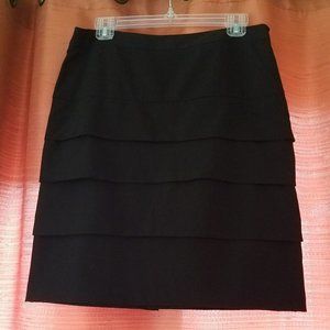 Larry Levine, Black, Size 8 Tiered Skirt